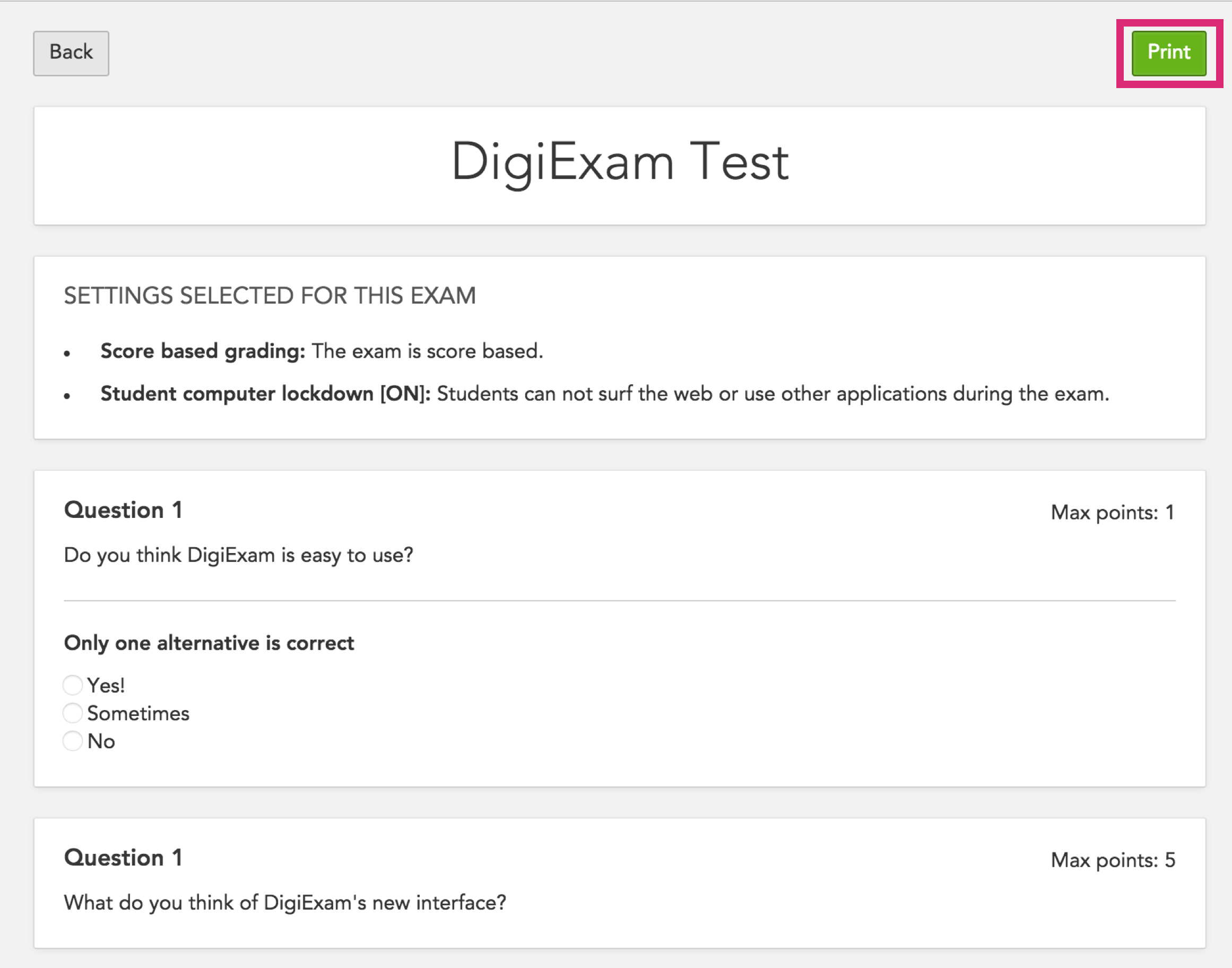 Digiexam Screenshot