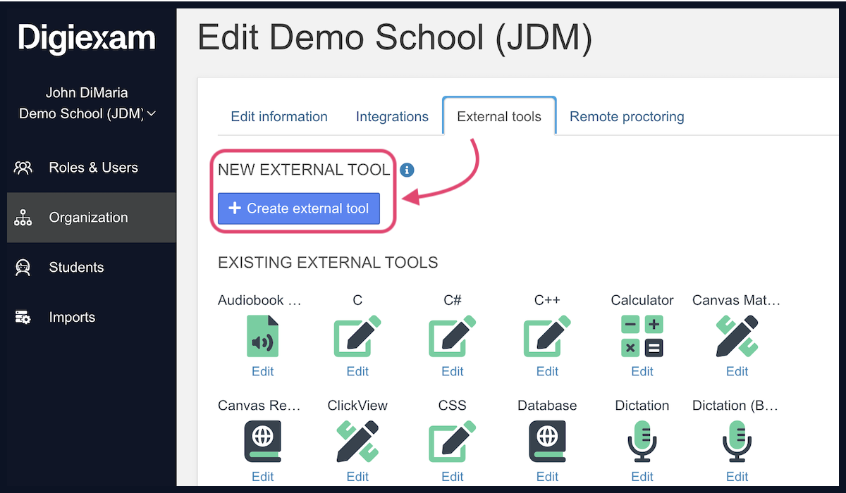 External Tools for Account Administrators Canvas Assignment