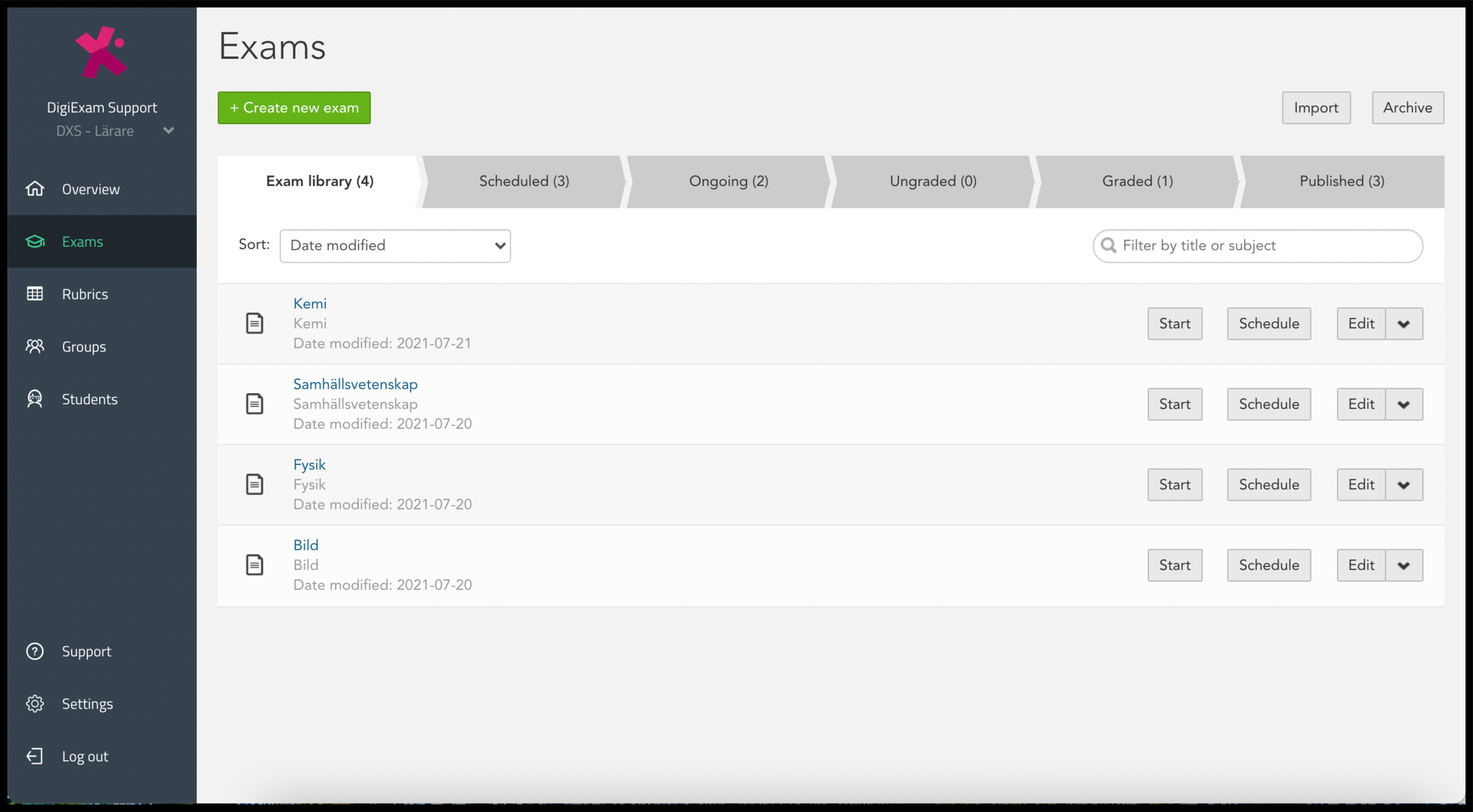 Exam Library – Digiexam Knowledge Center